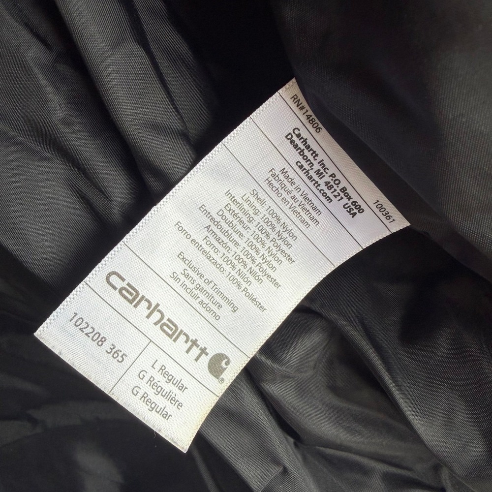 Carhartt Gilliam Jacket Mens XL Green Quilted Puffer Rain Defender 102208 - Picture 9 of 13
